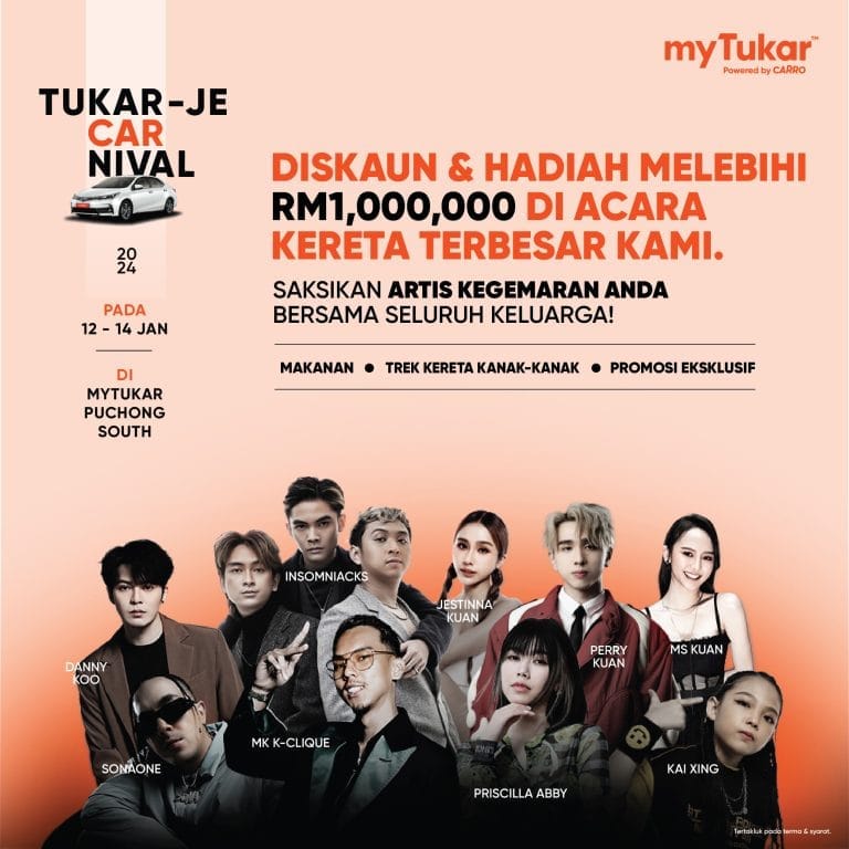 Hadiah dan Ganjaran Bernilai Lebih RM1 Juta di Tukar-Je CARnival – 12 Hingga 14 Jan