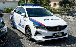 Bayangan Digital Proton S70 Sebagai Peronda Polis