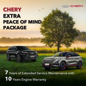 Chery Malaysia Tawar Pakej Extra Peace of Mind – Bernilai RM11,600, Servis 7 Tahun, Waranti Enjin 10 Tahun