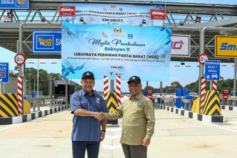 Lebuhraya West Coast Expressway (WCE) dari Taiping ke Beruas Dibuka Malam ini – Tol Percuma 2 Bulan