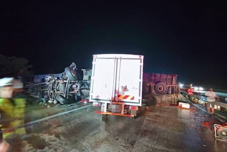 Nahas Tiga Lori di Lebuhraya Plus, Punca Tayar Pecah