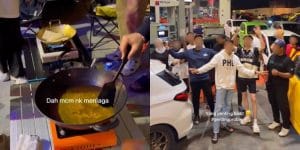 10 Lelaki dan 5 Wanita Masak Mi Segera di Stesen Minyak Ditangkap