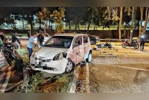 Tercampak dari Motor, Seorang Pekerja Kilang Maut