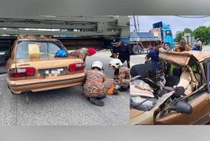 Lelaki Nyaris Maut, Kemalangan Bersama Sebuah Lori Treler