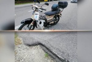 Remaja Wanita Maut Digilis Sebuah Kereta, Motosikal Terlanggar Lubang