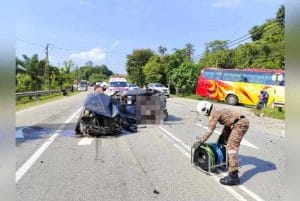 Ibu Maut, Nahas Kemalangan Bersama Sebuah Lori dan Treler