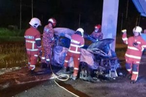 Dua Beradik Rentung Dalam Nahas 3 Buah Kenderaan
