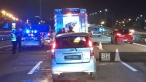 Penunggang Motosikal Maut Tersepit Bawah Kereta di PLUS