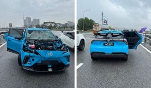 Tiktoker Iman Kamil Kemalangan, EV MG4 Merempuh Sebuah Lori – Total Loss?
