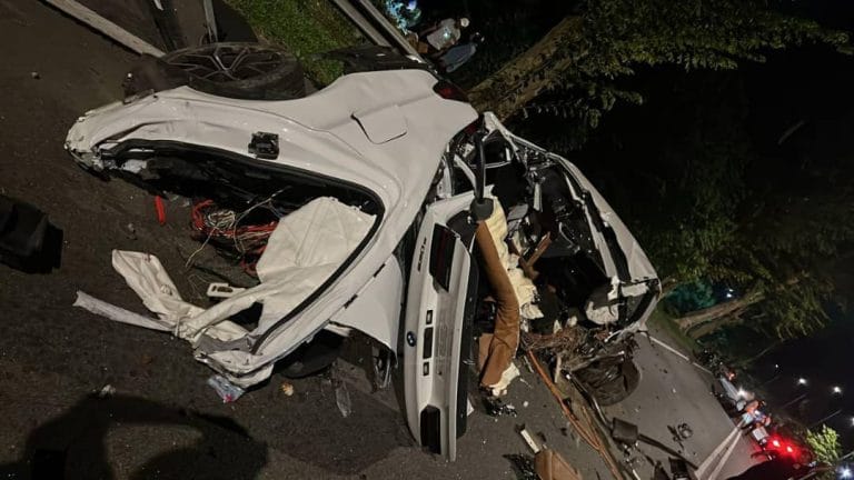 Pemandu BMW Maut, Penunggang Motosikal Cedera Parah dalam Kemalangan