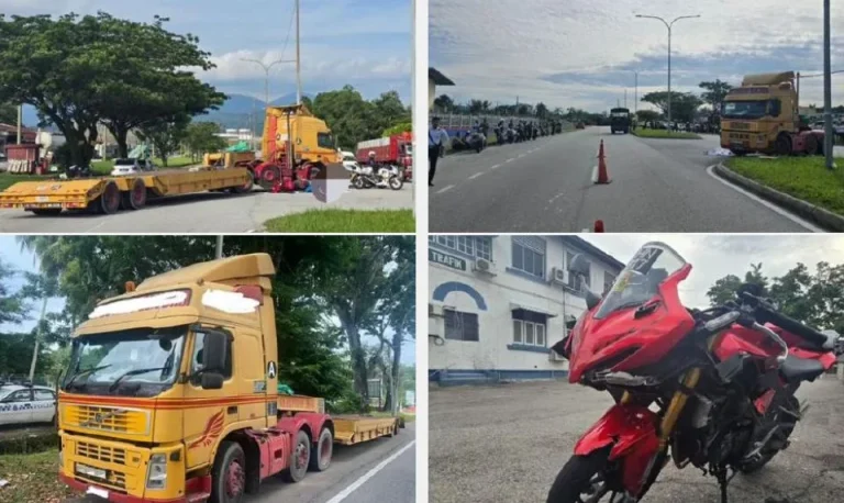 Penunggang Motosikal Maut, Rempuh Treler Buat Pusingan U