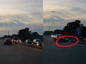 Tular Proton Wira Himpit & Langgar Penunggang Motosikal di Klang, Pemandu Kini Diburu Polis