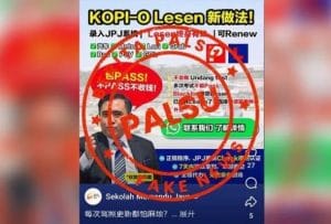 JPJ Nafi Iklan Lesen Kopi-O Guna Nama Sekolah Memandu Jaya