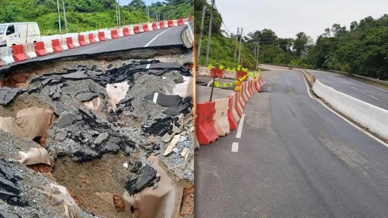 Lubang Benam 15 Meter: Jalan Gua Musang–Lojing Ditutup Hingga Notis Lanjut