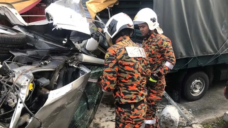 Tragedi Di Ipoh: Suami Maut, Isteri Cedera Ringan Dalam Kemalangan