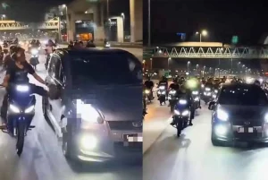 Sembilan Penunggang Motosikal Ditahan Kes Kepung dan Serang Pemandu Myvi di Tol Batu 13