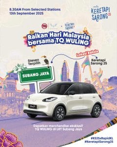 TQ WULING Meriahkan Keretapi Sarong 2025 dengan Kehadiran Bingo EV