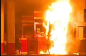 Pam Minyak Terbakar di Stesen Buraq Oil, Kedah