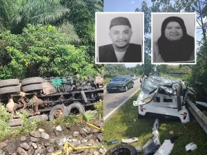 Suami Isteri Maut Bertembung Lori, Bayi Enam Bulan Terselamat