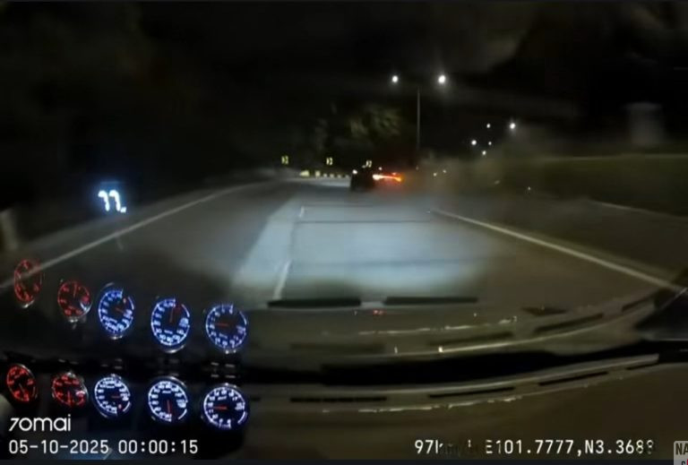 Terakam Dalam Dashcam, Kenderaan Terbabas Di Genting Highlands