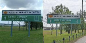Papan Tanda MEX Dieja Salah Jadi Tular, Pihak Lebuhraya Telah Ambil Tindakan Dengan Segera
