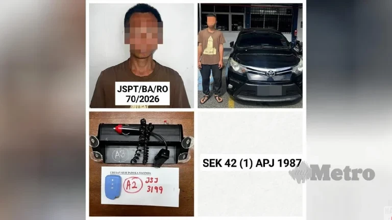 Lelaki Ditahan Polis Selepas Memandu Secara Zigzag dan Berbahaya Di Kuala Lumpur