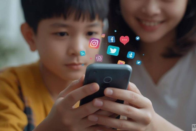 Anak Main Media Sosial