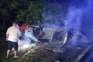 Kereta Terbakar Kluang: Pemandu Maut, Dua Kanak-kanak Cedera Dalam Kemalangan Ngeri