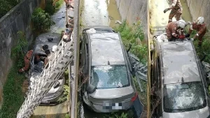 Sekeluarga Cedera Kereta Terbabas Kota Tinggi