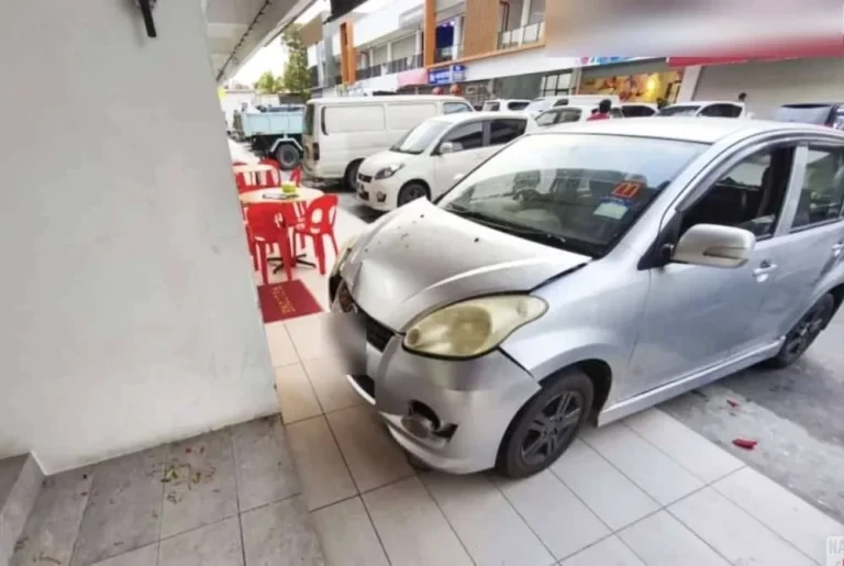 Tersalah Tekan Pedal Minyak: Dua Pelanggan Cedera Dirempuh Kereta di Restoran Penampang