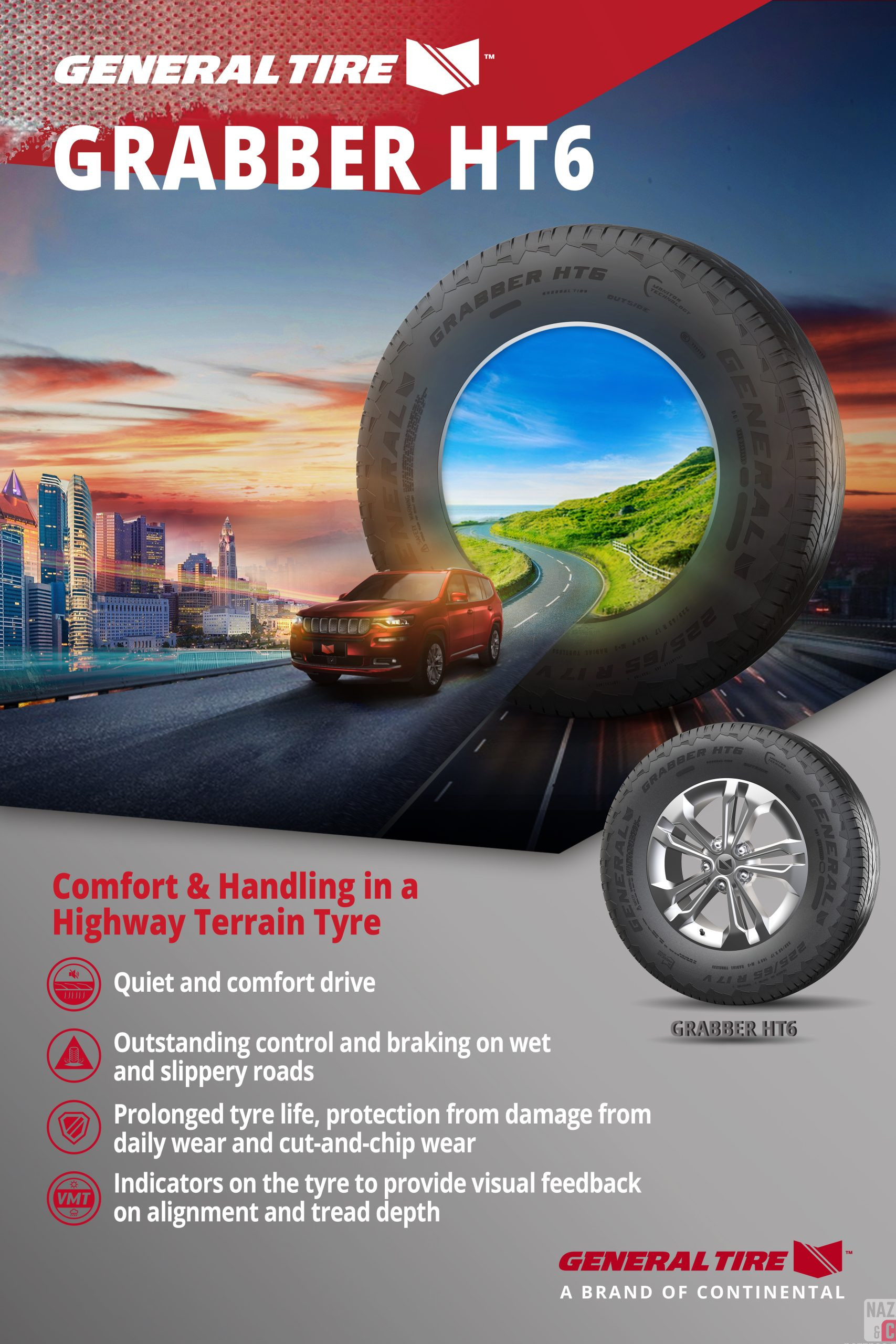 General Tire Tayar SUV Grabber HT6 untuk keselesaan lebuhraya