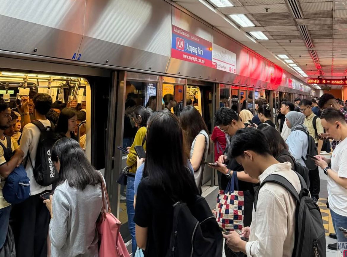 LRT Laluan Ampang/Sri Petaling Tergendala, Tren Tergelincir di Stesen Chan Sow Lin