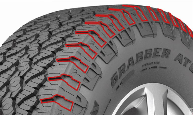 Corak bunga General Tire Tayar 4x4 Grabber AT6 Continental