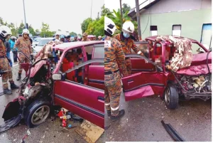 Wanita Maut Tersepit Dalam Kemalangan Tiga Kenderaan Di Tasek Gelugor
