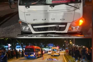 Wanita Maut Dilanggar Lori Muatan Gas Ketika Melintas Jalan Di Kajang