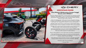 Isu Chery Omoda 5: JPJ Jalankan Siasatan Teknikal, Chery Umum Kempen Panggil Semula