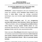 JPJ GANTUNG SEMENTARA SIJIL KELULUSAN JENIS KENDERAAN (VTA) CHERY OMODA 5