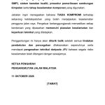 JPJ GANTUNG SEMENTARA SIJIL KELULUSAN JENIS KENDERAAN (VTA) CHERY OMODA 5